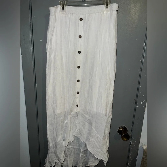 I.n. Studio white hi low skirt - Picture 1 of 4